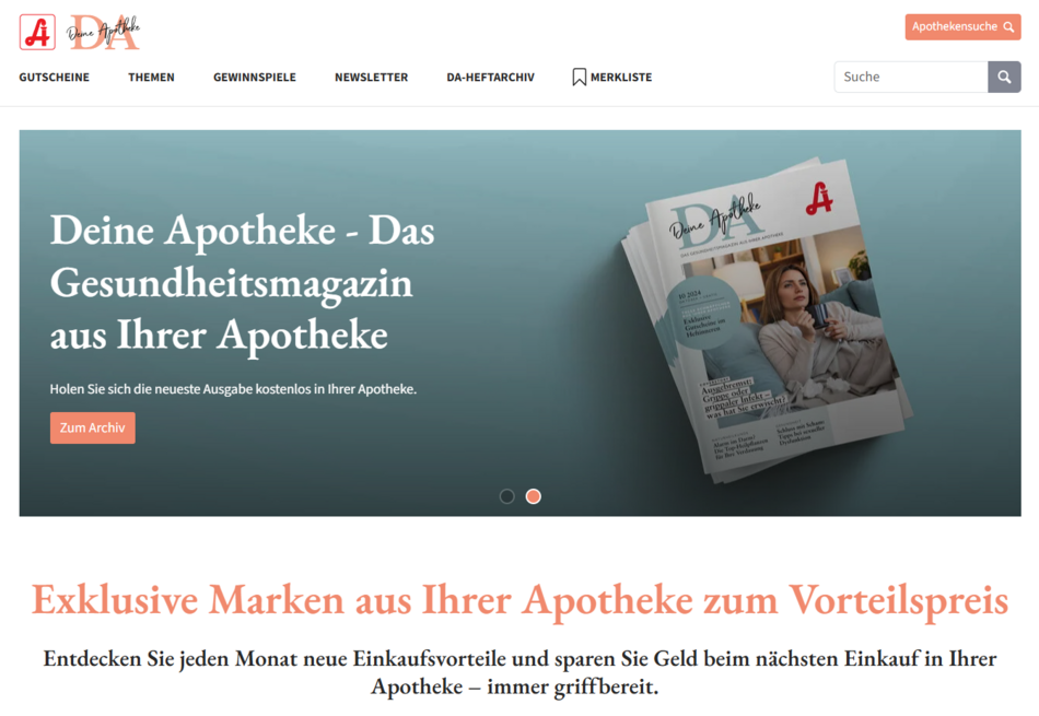 Deine Gutscheine Website Screenshot